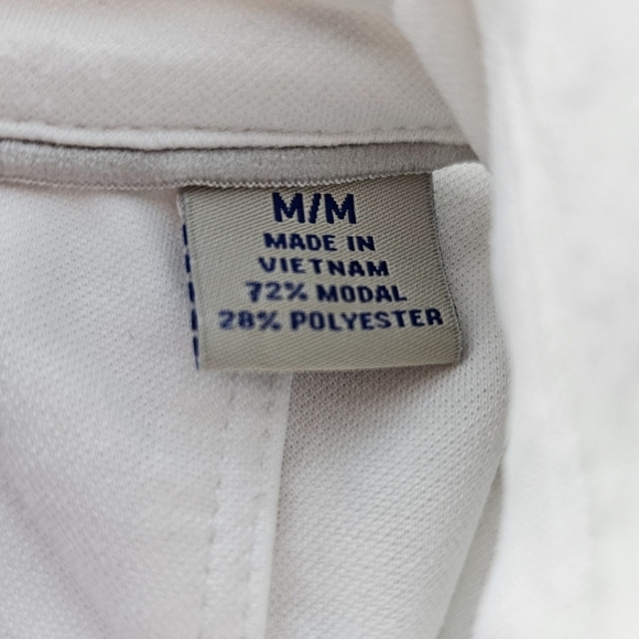 Tommy Bahama Men's Polo Swordfish Logo Short Sleeve Size Medium Off White - Picture 8 of 9